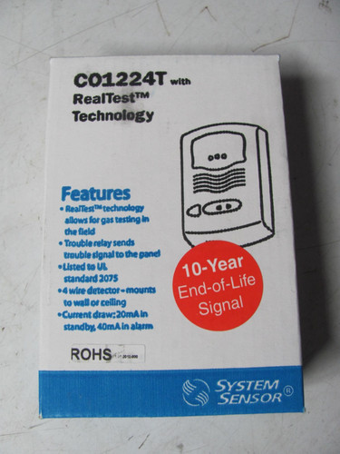 System sensor co1224t carbon - system,