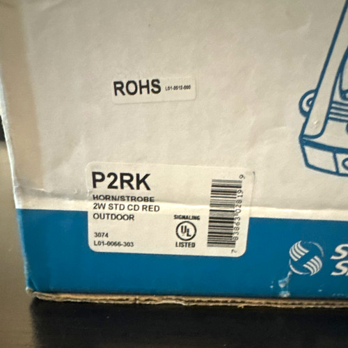 System sensor p2rk horn - system,